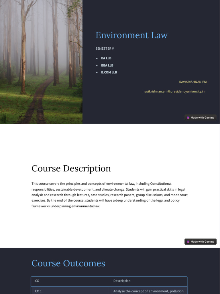 Environment Law Pdf Environmental Law Sustainability