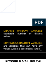 STATS DAY2 - Possible Values of A Random Variable