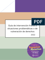 Guía de Intervención Frente A Situaciones Problemáticas o de Vulneración de Derechos en Espacios Abiertos. 2022.