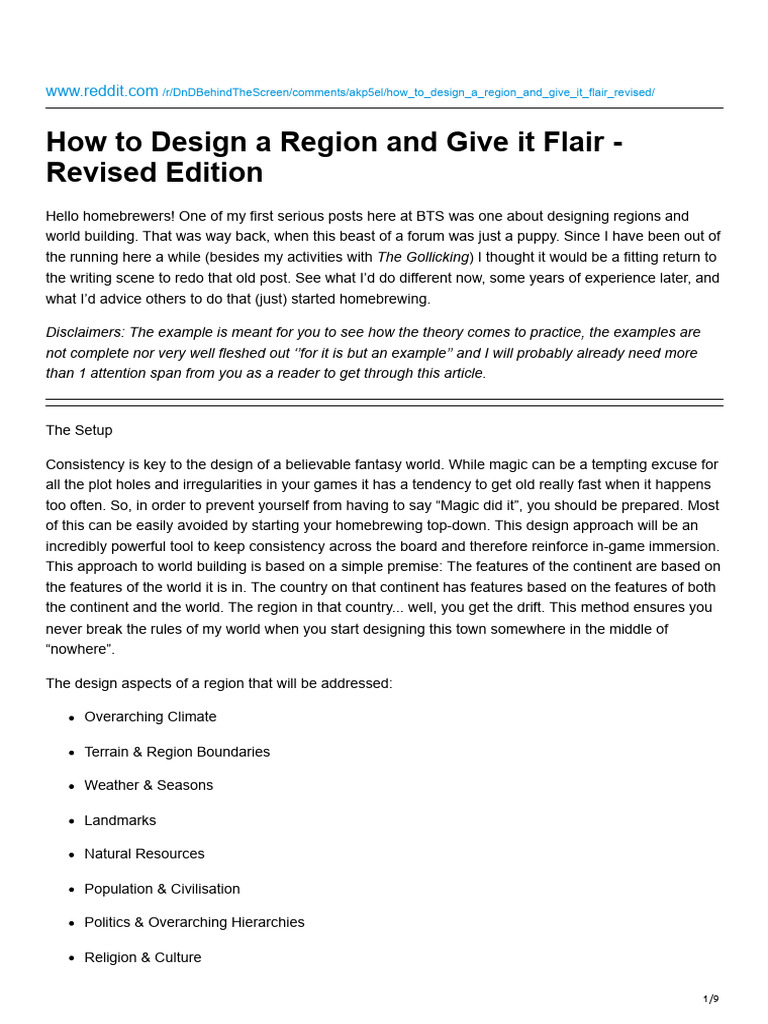 Design a Fantasy Region Guide | PDF | Weather