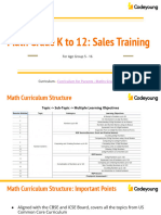 Math Grade K To 12 - Sales Training