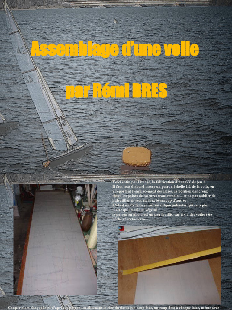 Assemblage de Voiles : Guide Pratique | PDF | Voile (navire)