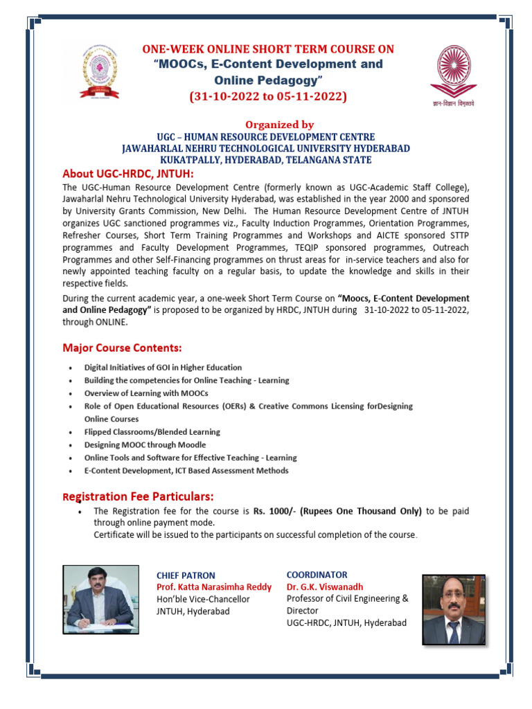 hrdc-jntuh-stc-on-e-content-development-and-online-pedagogy-31-10-22