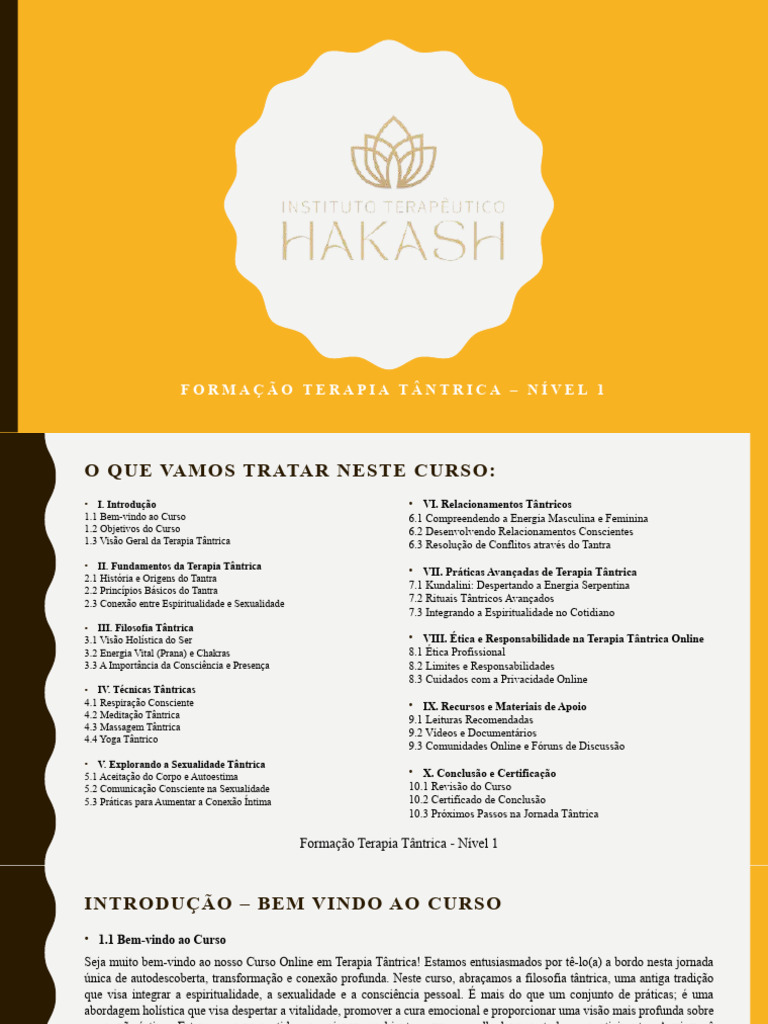 Curso de Terapia Tântrica - Nível 1 | PDF | Tantra | Chacra