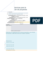 Métodos y Técnicas para La Administración de Proyectos Examen Cuarto Parcial