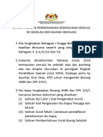 Garis Panduan Permohonan Kemasukan Semula Ke Sekolah