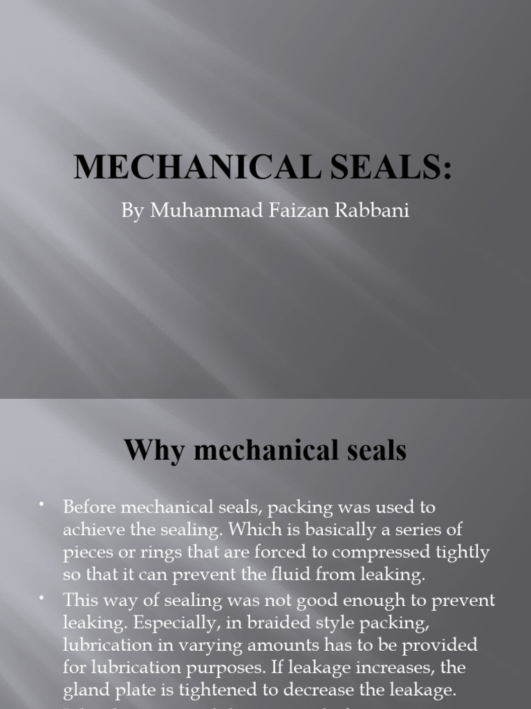 Mechanical Seals Pdf Wear Force