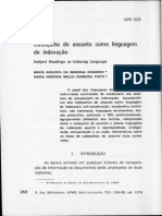 Portugol, Cabeçalho de Assunto Como Linguagem de Indexação