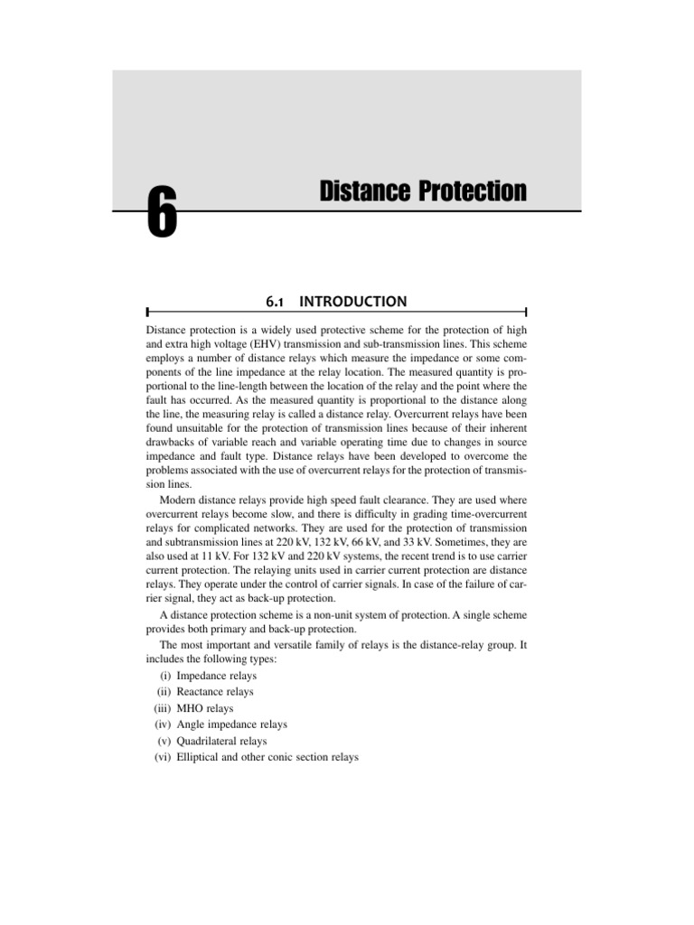 Distance Relay Formula