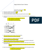 Bio Evolution Exam 1 Review