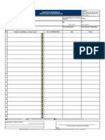 Registro de Asistencia de Dialogo Diario de Seguridad KMMP 2022 Vacio