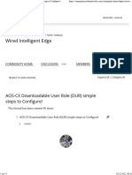 AOS-CX Downloadable User Role (DUR) Simple Steps To Configure! Wired Intelligent Edge