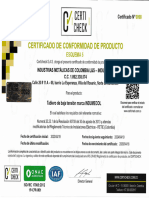 Certificado 0098 Indumecol - Tableros