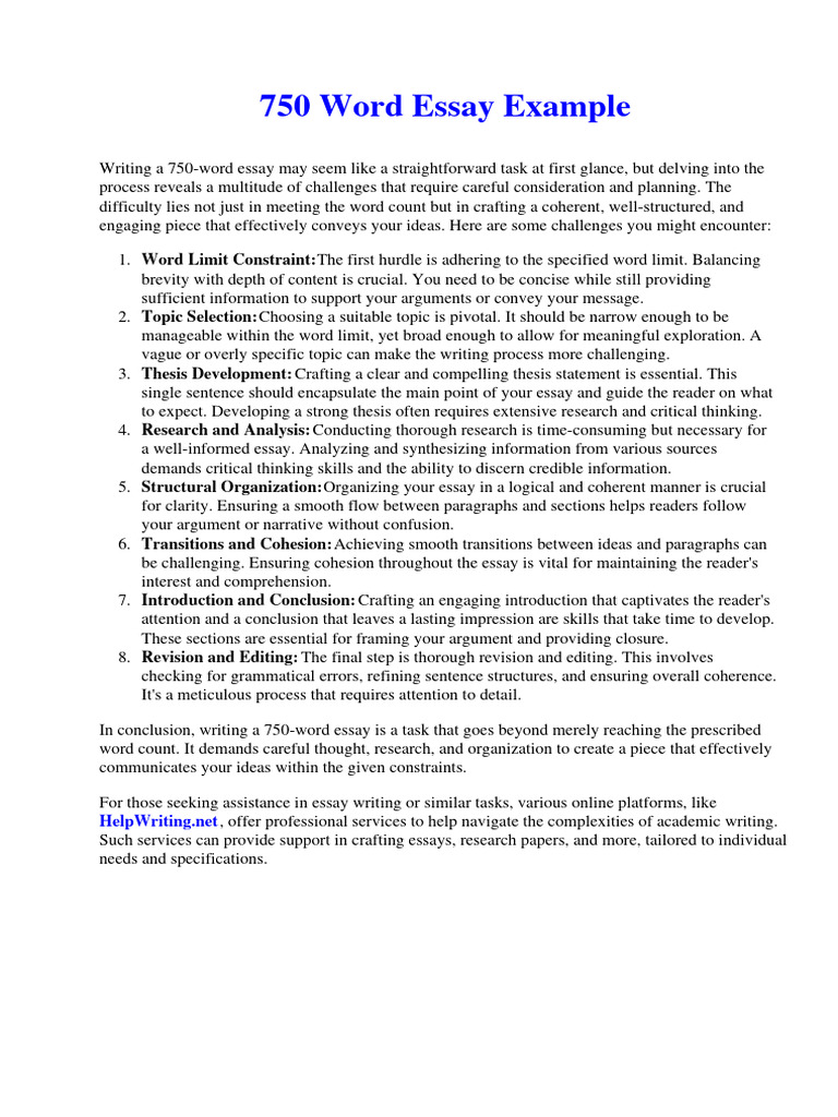 750 Word Essay Example | PDF | Essays | Genetics