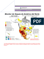 Monitor de Sequía de América Del Norte Abril 2021