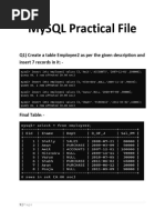 MySQL Practical File