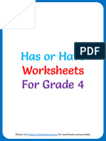 Has or Have Worksheets With Answer Key