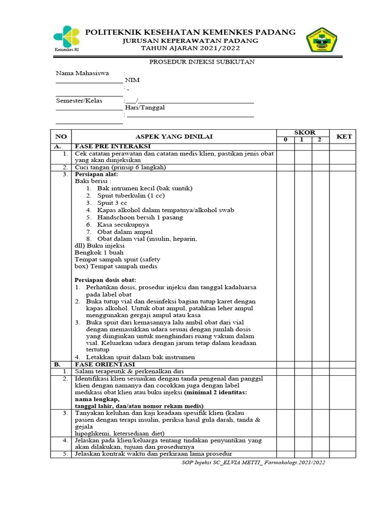 Sop injeksi sc pdf