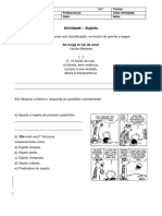 Atividade Sujeito - Portugues - Salva Prof