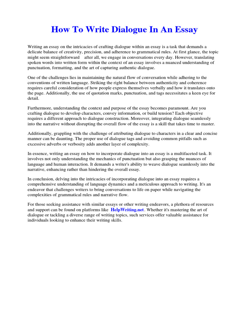 How To Write Dialogue in An Essay | PDF | Obi Wan Kenobi | Luke Skywalker