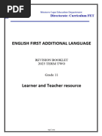 English FAL Grade 11 Revision Term 2 - 2023