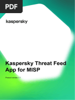 Kaspersky Threat Feed App For MISP