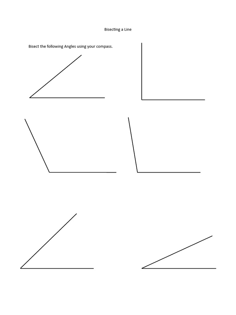 Bisecting Angles and Dividing A Line Worksheet | PDF