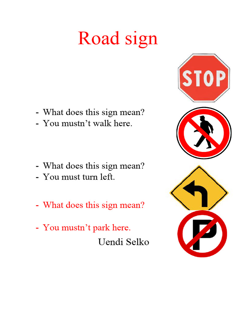 Road Sign Pdf