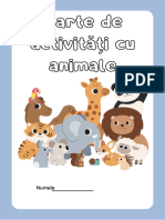Blue and White Fun Animals Activity Book Printable Worksheet