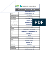 Dados Pessoais: Cadastro de Colaboradores