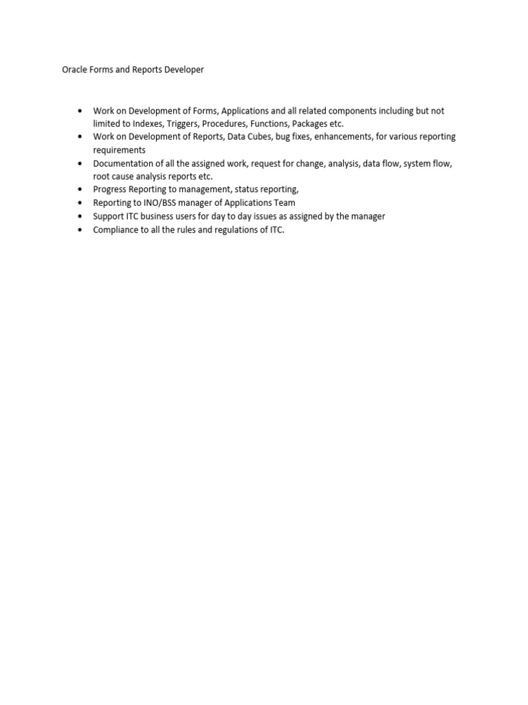Oracle Forms and Reports Developer Role | PDF