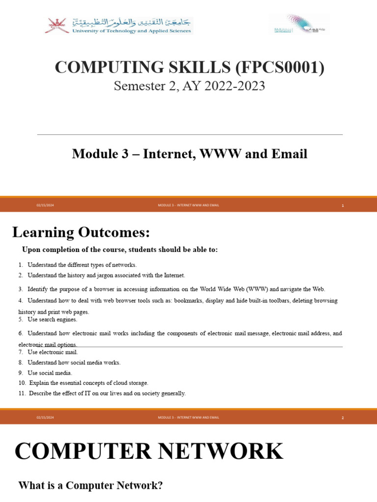 Module 3 - Internet WWW and Email | Download Free PDF | World Wide Web ...