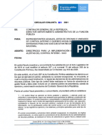 Circular Conjunta. Directrices para La Implementación Del Sistema de Alertas de Control Interno - SACI