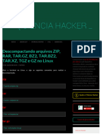 Descompactando Arquivos ZIP, RAR, TAR - GZ, BZ2, TAR - BZ2, TAR - XZ, TGZ e GZ