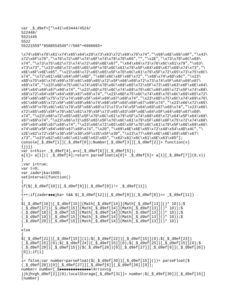 JavaScript Code for Dynamic Number Display | PDF