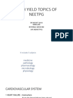 High Yield Topics of Neetpg