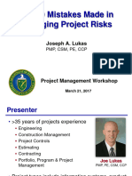 Top 10 Mistakes Managing Project Risk