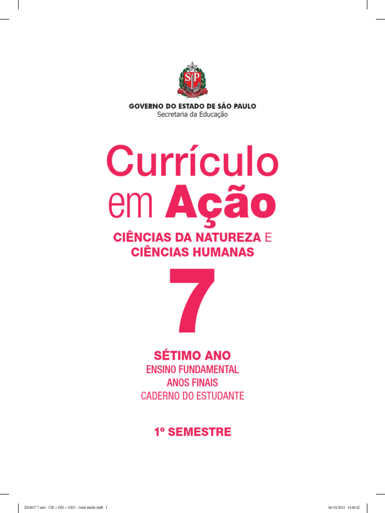 Ciências Da Natureza e Ciências Humanas 7° Ano | PDF | Calor | Temperatura