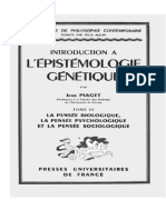 (Introduction A L'épistémologie Génétique III) Jean Piaget - La Pensée Biologique, La Pensée Psychologique Et La Pensée Sociologique-Presses Universitaires de France (1950)