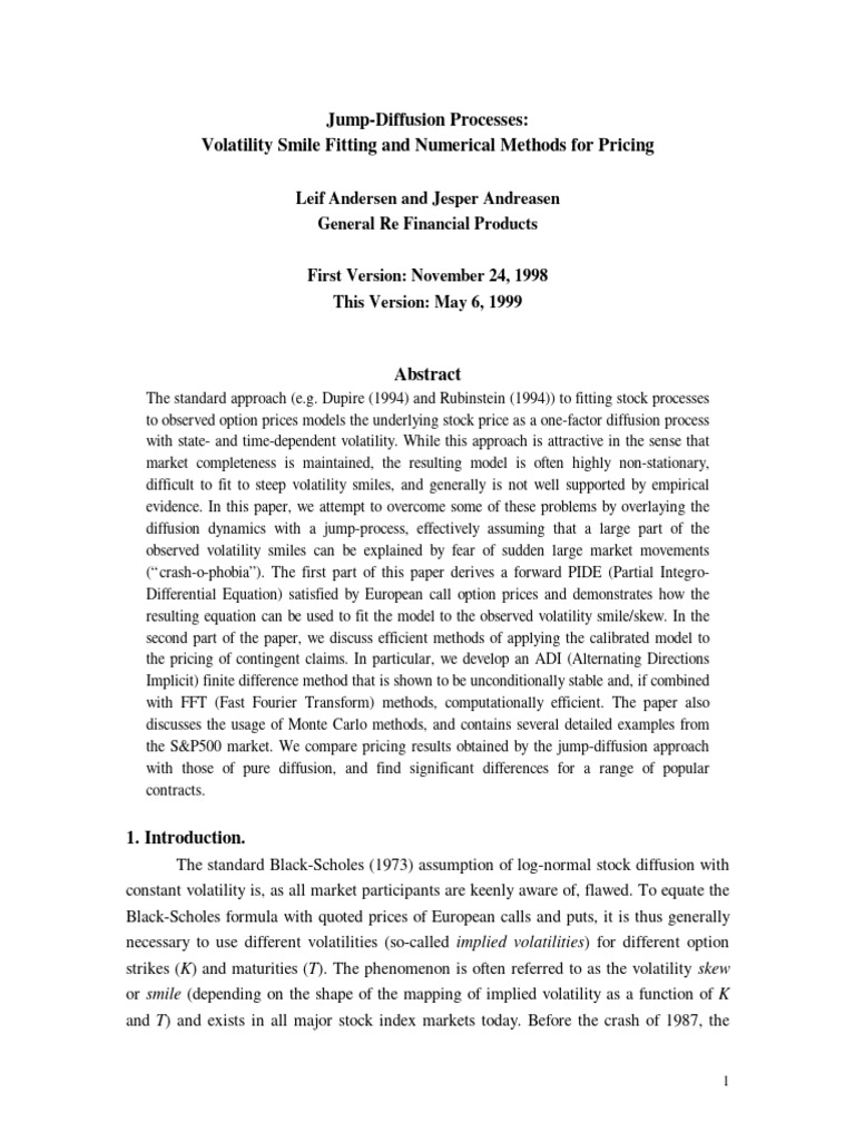 Andersen | PDF | Option (Finance) | Volatility (Finance)