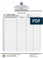 PTA Attendance Sheet