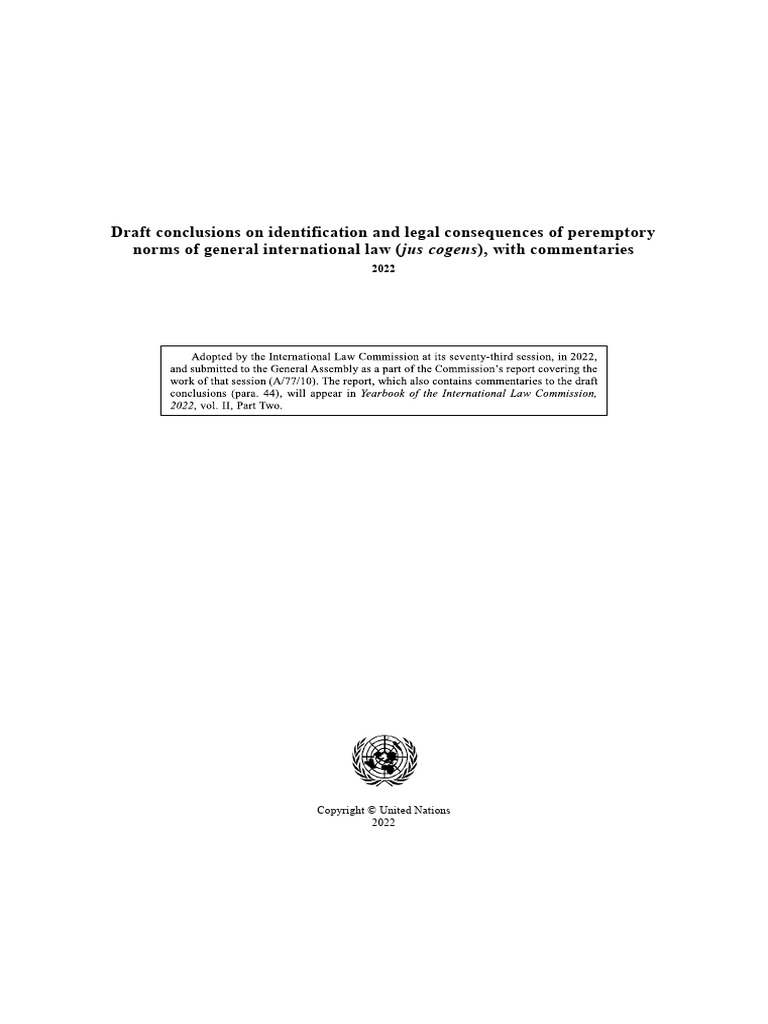 CDI, Jus Cogens PDF International Law Human Rights