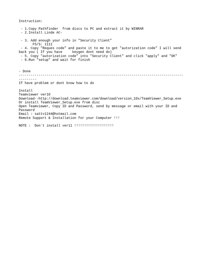 Instructions for pathfinder and doctor pdf