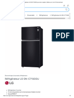 Réfrigérateur LG GN-C71SGGU Pas Cher en Algérie - Meilleur Prix, Avis & Fiche Technique