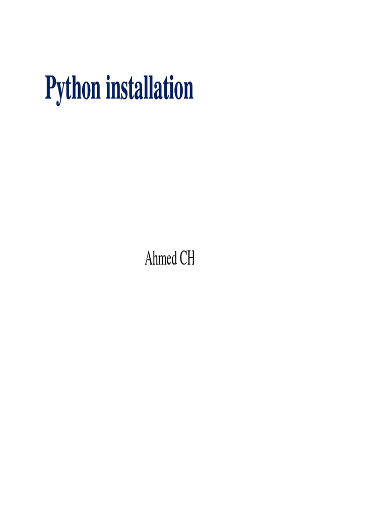 Installation et bases de Python | PDF | Python (Langage de ...