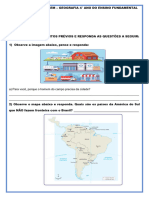 Sondagem de Geografia 4° Ano PDF