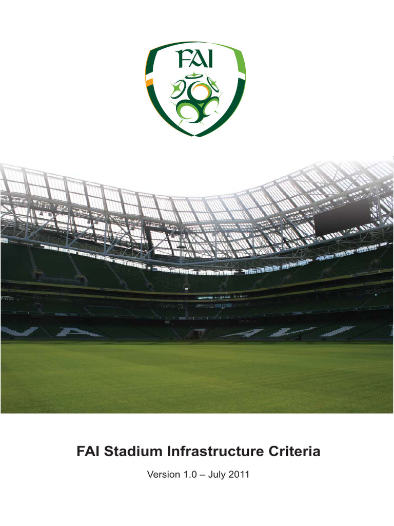FAI Stadium Infrastructure Criteria 2011 | PDF | Sanitation | Toilet