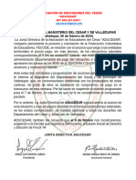 Comunicado Revocando Planton Del 7 de Febrero