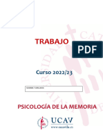 Plantilla Trabajo Psicología de La Memoria