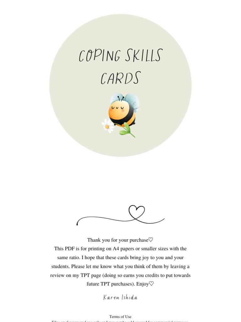 A4 Coping Cards | PDF